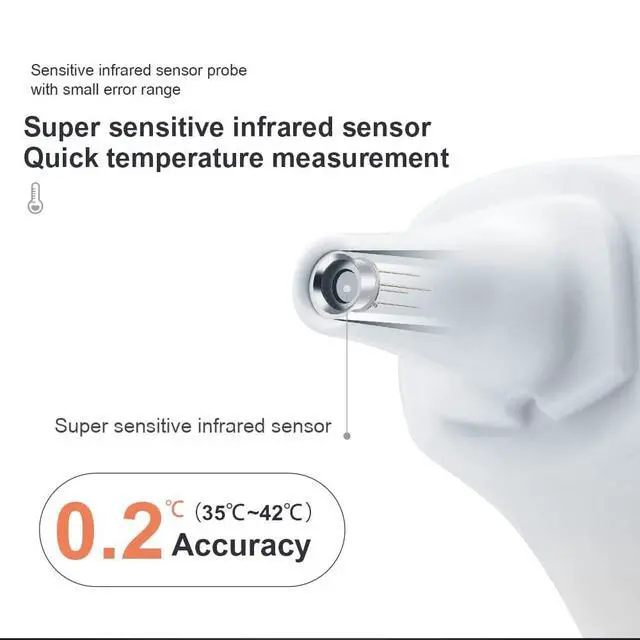 Alt view image 6 of 7 - 2-in-1 Forehead and Ear Thermometer with Magnetic Probe - Digital Infrared Thermometer for Adults & Babies, LED Display, 1s Reading, Auto Shut-Off