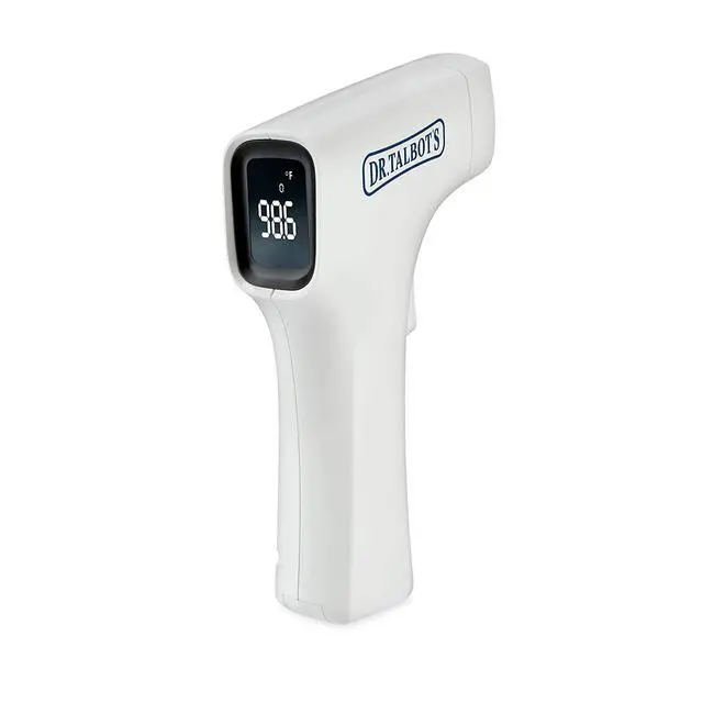 Alt view image 2 of 5 - Easy Handle Non-Contact Infrared Thermometer with Led Screen, Fever Warning Indicator, Accurate 1 S Reading for Baby, Kids, & Adults, White