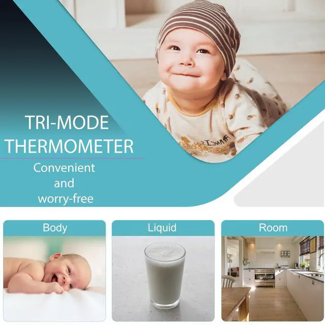 Alt view image 5 of 7 - Non-Contact Forehead Thermometer & Case for Adults, Kids, Baby, Medical Grade, Touchless Infrared, 1-Sec Reading, Fever Alarm, Memory Recall, Quiet Mode, White