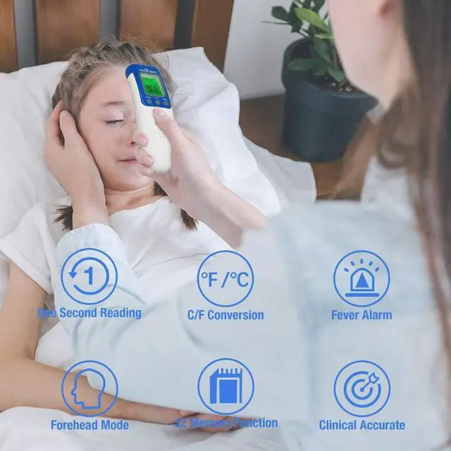 Alt view image 2 of 7 - 3 in 1 Non-Contact Infrared Forehead Thermometer for Baby Adult and Child, NCT-301