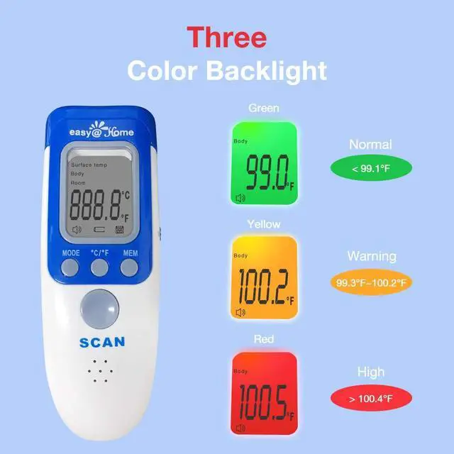 Alt view image 5 of 7 - 3 in 1 Non-Contact Infrared Forehead Thermometer for Baby Adult and Child, NCT-301