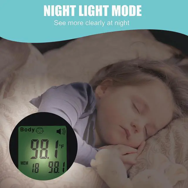Alt view image 7 of 7 - Digital Forehead Thermometer for Kids, Adults, and Babies - Touchless, Non-Contact Fever Thermometer with Temporal Head Function and Smart Color LCD Display