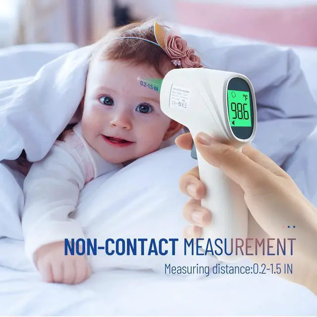 Alt view image 7 of 7 - Touchless Thermometer for Adults, Digital Infrared Thermometer Gun with Fever Alarm, Forehead and Object 2 in 1 Mode, Fast Accurate Results (Gray)