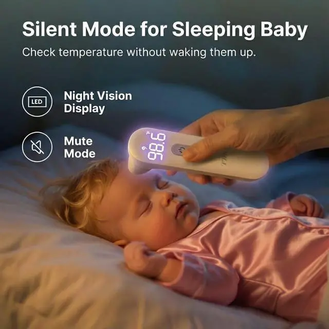 Alt view image 2 of 6 - Ear Thermometer for Adults and Kids, FSA Eligible Digital Accurate Ear and Forehead Thermometer Medical Grade with Fever Alarm, 1 Second Fast Reading LED Clear Display Silent Mode