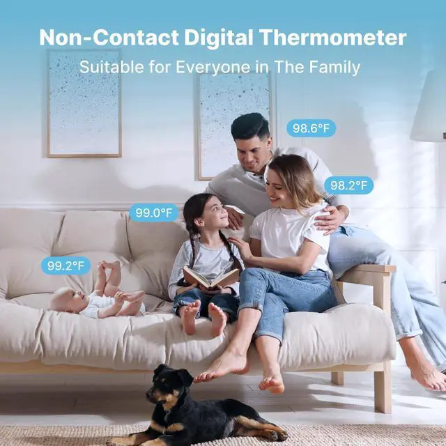 Alt view image 6 of 6 - Ear Thermometer for Adults and Kids, FSA Eligible Digital Accurate Ear and Forehead Thermometer Medical Grade with Fever Alarm, 1 Second Fast Reading LED Clear Display Silent Mode