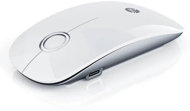 Main image of R306 Pro Wireless Mouse, Dual Bluetooth & 2.4G, Type-C Rechargeable, Silent Click, Slim Symmetrical Design, Portable for Laptop/iPad/MacBook/Desktop/Windows/macOS White