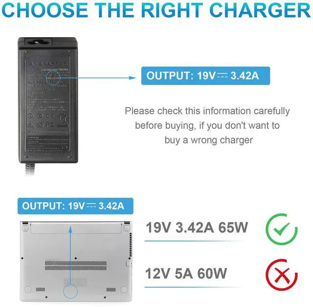 Alt view image 4 of 7 - 19v 3.42A 65W AC Power Adapter Charger for Toshiba Satellite C55 C655 C850 C50 L755 C855 L655 L745 P50 C855D C55D S55;Toshiba Portege Z30 Z930 Z830;Satellite Radius 11 14 15
