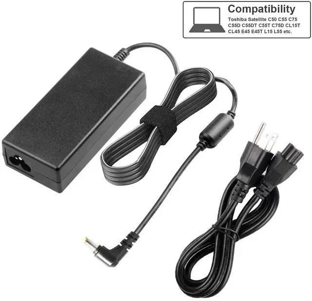 Alt view image 7 of 7 - 19v 3.42A 65W AC Power Adapter Charger for Toshiba Satellite C55 C655 C850 C50 L755 C855 L655 L745 P50 C855D C55D S55;Toshiba Portege Z30 Z930 Z830;Satellite Radius 11 14 15