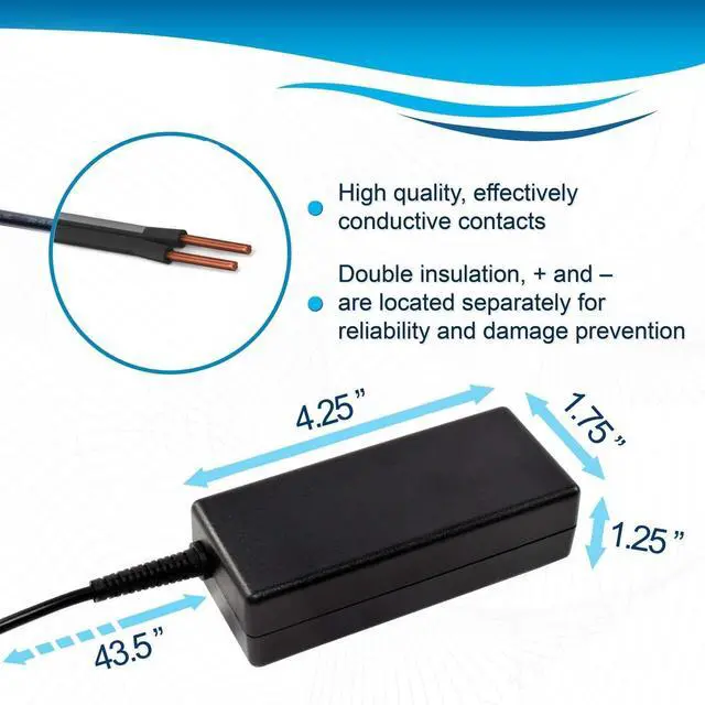 Alt view image 6 of 7 - AC Power Adapter Compatible with Intel NUC Kit D34010WYK / D54250WYK, Adaptor Power Supply Cord