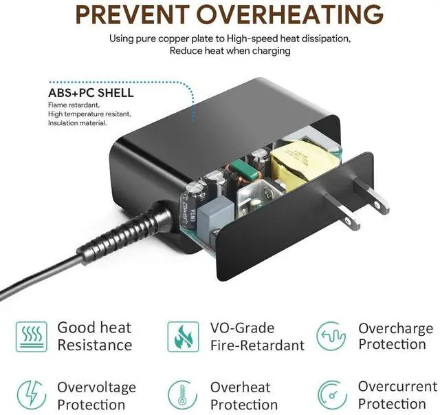 Alt view image 4 of 7 - for PetSafe Wireless Fence Power Cord, 19V AC Adapter for PetSafe IF-100 PIF-300 IF-101 300-034 RFA-443 650-231 650-297 PIF00-15001 PIF00-13663 RFA-554 RFA-584 Wireless Fence Pet Power Cord
