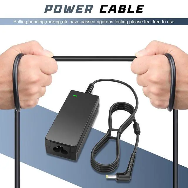 Alt view image 4 of 7 - 30W AC Adapter Power Charger for HP Mini 100e 102 110c 110 200 210 210t 1000 1100 1101 1104 2102 700 705 730 735 CQ10 Series Power Charger, 496813-001 NA374AA#ABA PPP018H - 19V 1.58A