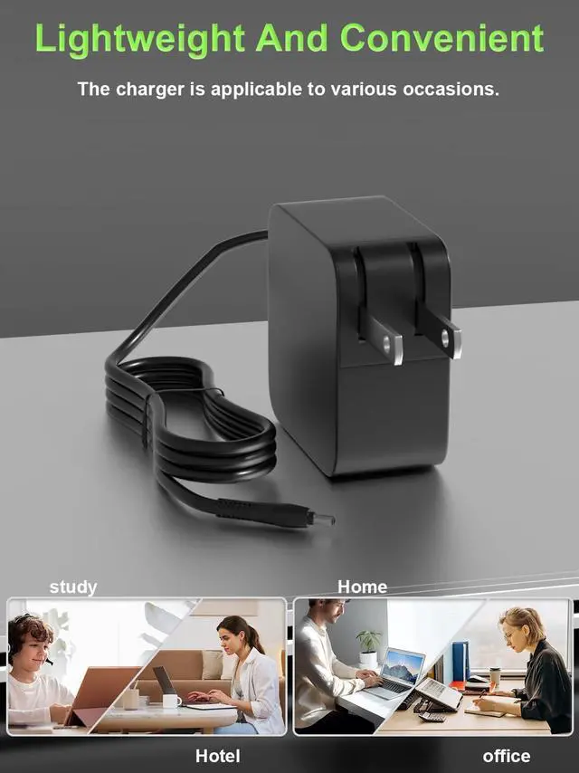Alt view image 7 of 7 - 65W Laptop Charger Compatible with ASUS Vivobook Go Flip 14 15 16 17, Zenbook 13 14 15, ExpertBook, Chromebook C202 C300, 19V 3.42A AC Adapter Replacement, 5.5*2.5mm Round Tip Power