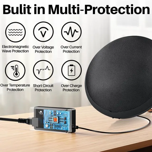 Alt view image 6 of 6 - Charger for Harman Kardon Speaker Onyx Studio 8 7 6 5 4 3 2 1 Wireless Speaker Onyx Aura Studio 19V DC Power Supply