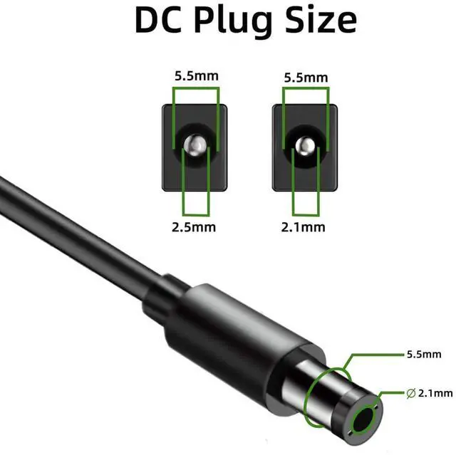 Alt view image 4 of 6 - AC/DC Adapter 12V-2.5A 30W Power Cord Genuine Parts Made for Sceptre Monitor C248W-FW100T C248W-1920RN E205W-16003RT E225W-19203R E225W-FPT E248W-19203R E248W-FW100T E248W-FP100T E248W-FPT Series