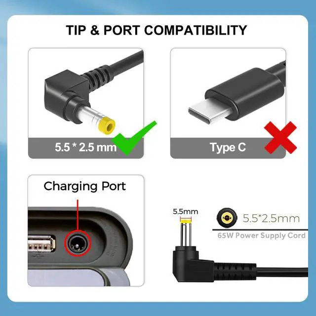Alt view image 5 of 6 - 19V Power Adapter Charger Compatible with JBL Xtreme/Xtreme 2/Boombox 1/2/3, Compatible with Harman Kardon Onyx Studio 8/7/6/5/4/3/2/1 Wireless Bluetooth Speakers Power Supply Cord