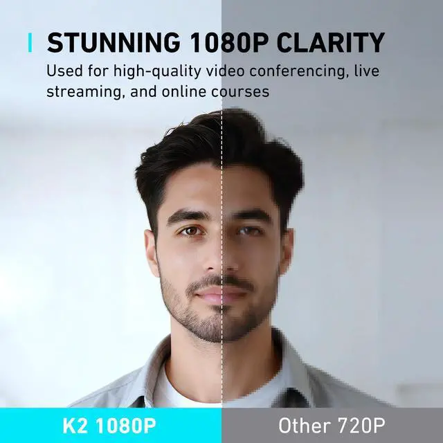 Alt view image 3 of 7 - 1080P Webcam with Microphone, Full HD Web Camera for Desktop Computer, HD Light Correction Streaming Webcam, USB Computer Camera with Privacy Cover & Sync Indicator Light,Plug and Play PC Web cam