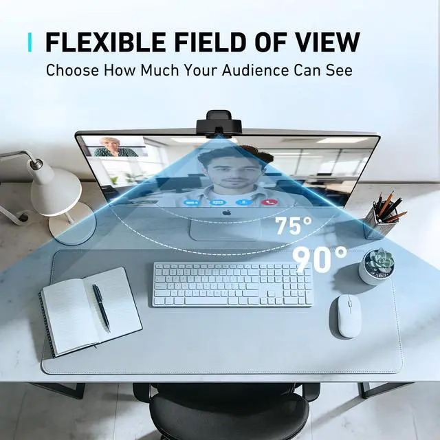 Alt view image 6 of 7 - 1080P Webcam with Microphone, Full HD Web Camera for Desktop Computer, HD Light Correction Streaming Webcam, USB Computer Camera with Privacy Cover & Sync Indicator Light,Plug and Play PC Web cam