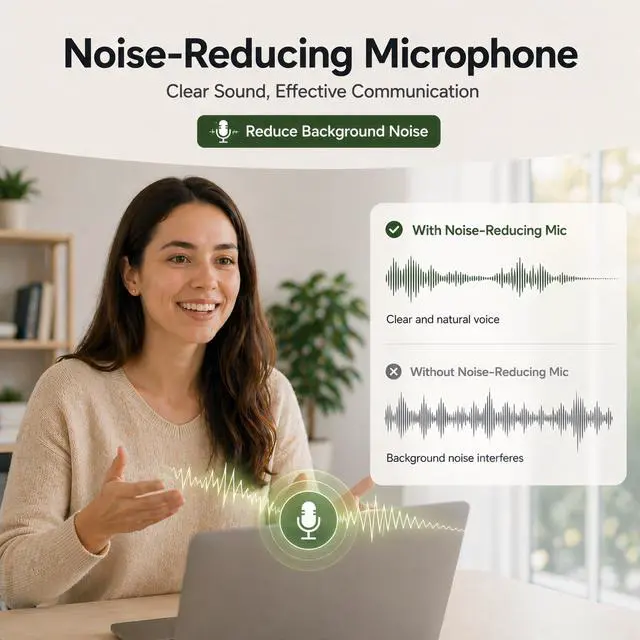Alt view image 4 of 7 - Full HD 1080P Webcam with Microphone, Noise-Canceling, Privacy Cover, Wide-Angle Lens, Auto Light Correction, Plug & Play USB Web Camera for Laptop, Desktop, PC, Mac, Zoom, Skype Pro Series