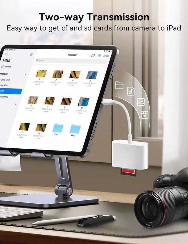 Alt view image 5 of 7 - SD Card Reader, USB C to Micro SD/TF/CF Memory Card Reader, 4 in 1 USB Type C Camera Adapter for iPhone 15, iPad Pro, MacBook, Supports Memory Card SD/Micro SD/TF/Compact Flash