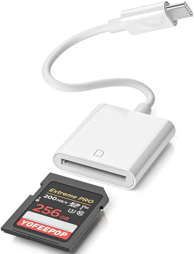 Main image of USB C SD Memory Card Reader, Type C Camera Adapter Trail Viewer for iPhone 17/16/15/ iPad/MacBook/Air/Pro/Galaxy Android