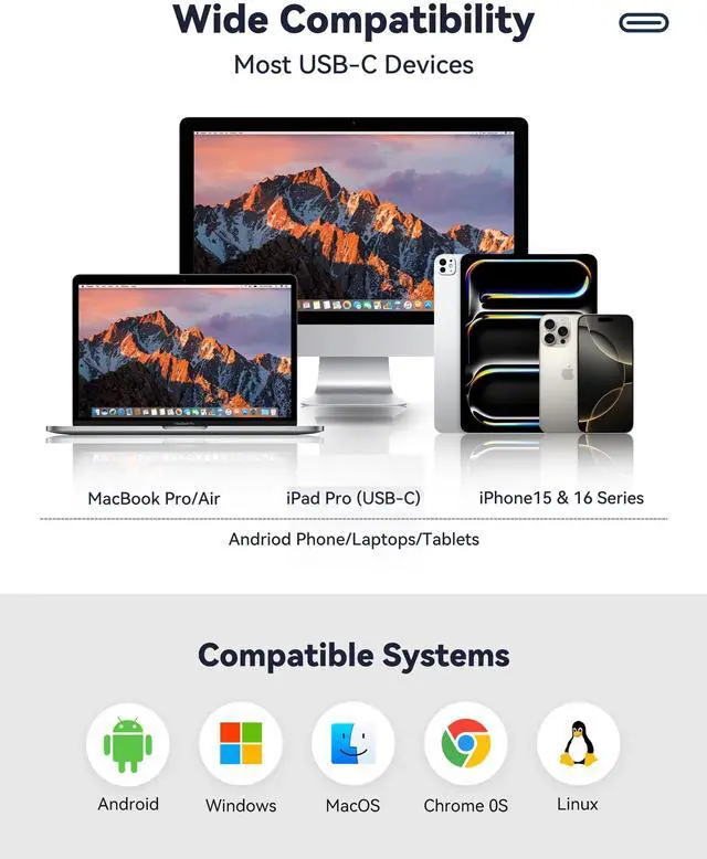 Alt view image 3 of 6 - SD Card Reader for iPhone USB C, USB-C to SD/TF Memory Card Reader for iPhone 15/16 Pro Max with USB Port, High Speed Camera Adapter Compatible with iPad/MacBook Pro/Air, Android Phones and Tablets