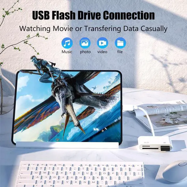 Alt view image 4 of 7 - USB C SD Card Reader for iPhone 15 16 17, SD Card Adapter with SD MicroSD USB 3 Ports, USBC Memory Card Reader for iPhone 15 16, iPad, Mac, MacBook Pro/Air,Digital Camera Adapter iPhone, Android