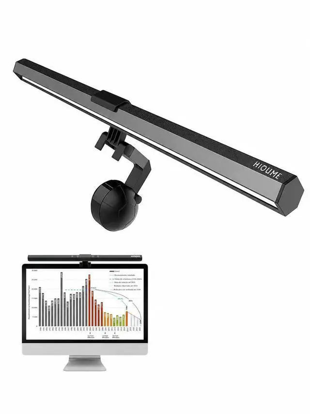 Main image of Monitor Light Bar, USB Powered LED Computer Light for Desk/Office/Home, 3 Adjustable Color Temperature, 10 Dimming Brightness Levels, No Screen Glare, Black