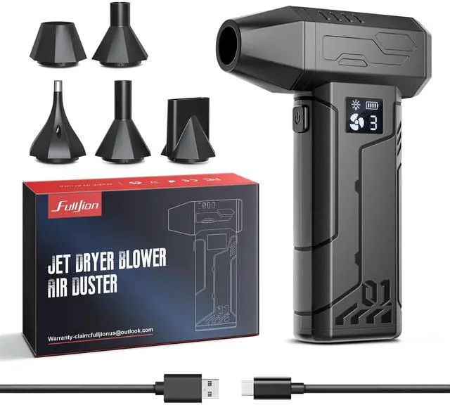 Main image of Compressed Air Duster 150000RPM, Super Power Electric Air Duster Cordless with LED Light, Replaces Canned Air, Portable Dust Blower for Computer, Keyboard, Home, Outdoor & Car
