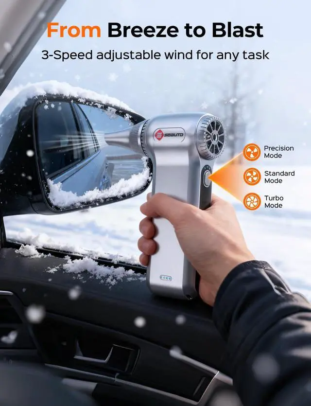 Alt view image 5 of 7 - Electric Air Duster 180000RPM, Powerful Cordless Compressed Air Duster with 3-Speed Mini Air Duster Blower, Rechargeable Dust Cleaner for Computer Keyboard, PC, Car, Outdoor & Home Cleaning