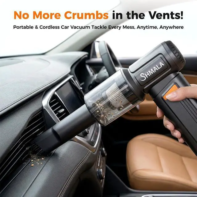 Alt view image 5 of 6 - 150000RPM 2-in-1 Electric Air Duster & Mini Vacuum, Cordless Compressed Air Blower with 4-Speed MAX Turbo, Type-C Fast Charging, 4 Nozzles for PC Keyboard Car Home Cleaning