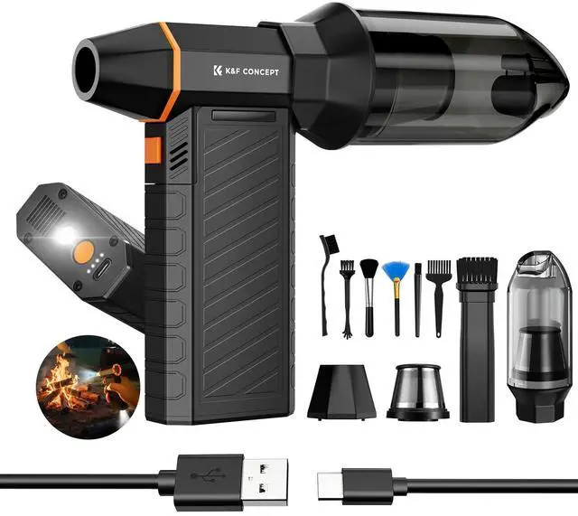 Main image of BS500M 2 in1 Magnetic Compressed Air Duster, Electric Air Duster|300000RPM Vacuum Cleaner|3 Gear|Super Wind Power|Rechargeable Brushless Motor|for Computer, Keyboard, Car, Outdoor Cleaning