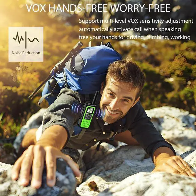 Alt view image 5 of 7 - Walkie Talkies Long Range for Adults, 4 Pack Rechargeable 2 Way Radios with 22 FRS Channel, NOAA Weather Alert, VOX, Built-in 1200mAh Li-ion Battery for Camping Hiking Cruises