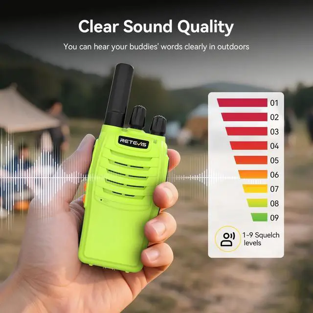 Alt view image 4 of 7 - H-777 Walkie Talkies, Portable FRS Two way Radios Long Range, VOX Handsfree, Rechargeable Walkie Talkies for Adults, Li-ion Battery and Charger Base for Traveling Biking Camping Hiking(1 Pair)