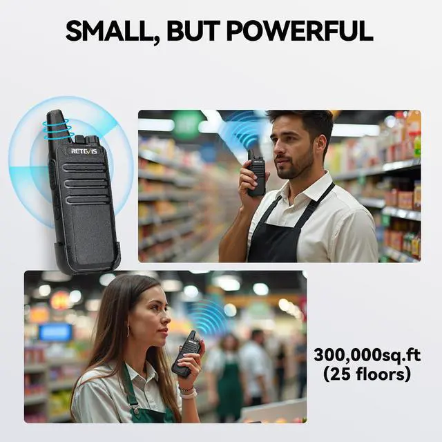 Alt view image 5 of 7 - RT22 Walkie Talkies Rechargeable Hands Free 2 Way Radios Two-Way Radio(6 Pack) with 6 Way Multi Gang Charger