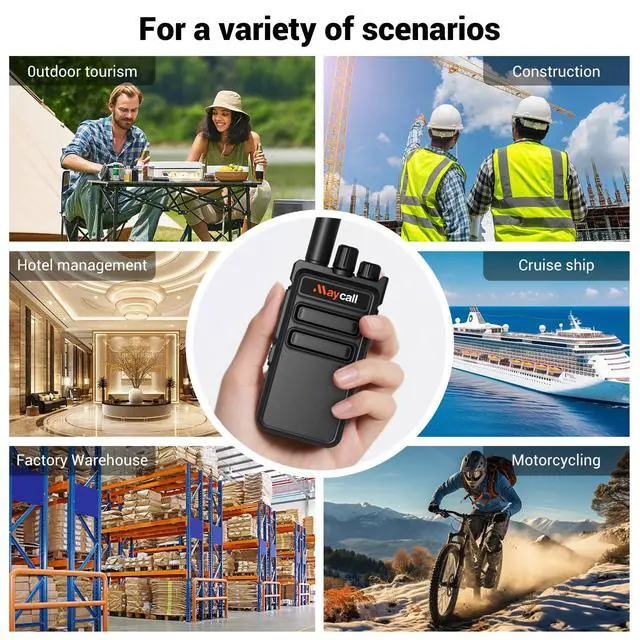 Alt view image 7 of 7 - MC-180 Walkie Talkies 2 Pack for Adult Long Range Rechargeable 2550mAh Battery Portable FRS Two Way Radios, 2 Way Radios Lightweight USB Fast Charging