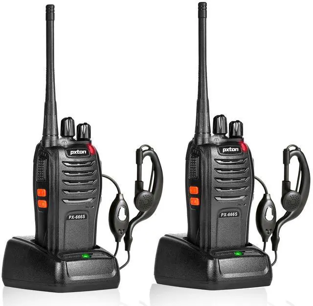 Main image of walkie talkies, 666S walkie talkies for Adults Long Range Rechargeable with Headphones and Li-ion Battery,2 Way radios has VOX/Noise Reduction/TOT/Flashlight/Monitoring/Scan Function2 Pack