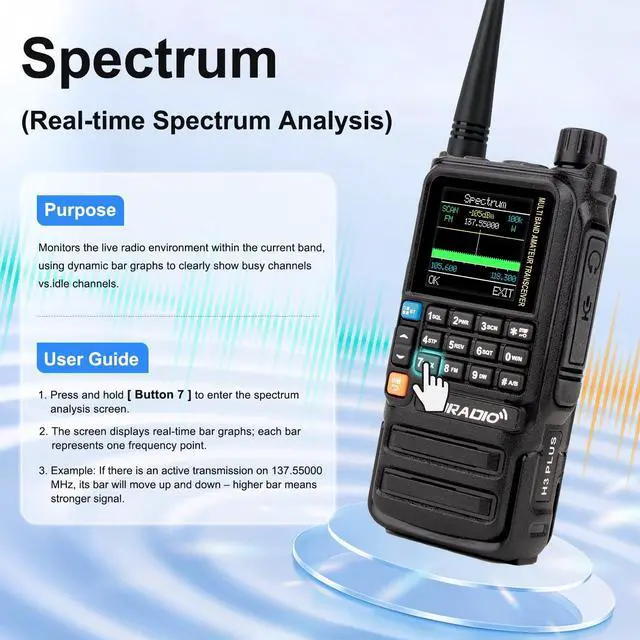 Alt view image 4 of 7 - TD-H3 Plus GMRS Handheld Radio Long Range Walkie Talkies USB-C Charging & Wireless Programming Multi-band Rechargeable Two Way Radios 2500mAh Battery NOAA Weather Radio Frequency Copy -2 Pack