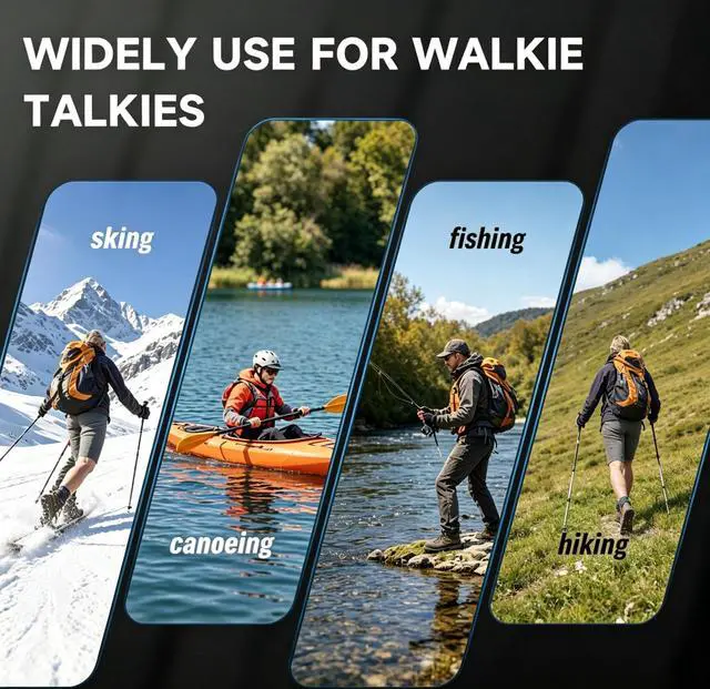 Alt view image 6 of 7 - Walkie Talkies for Adults Rechargeable, FM/NOAA Emergency Radios with Weather Alerts, LED Flashlight & SOS Alarm, Solar Powered Hand Crank Long Range 2 Way Radios Walkie Talkie with USB Charged