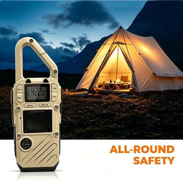 Alt view image 5 of 7 - Walkie Talkies for Adults Rechargeable, FM/NOAA Emergency Radios with Weather Alerts, LED Flashlight & SOS Alarm, Solar Powered Hand Crank Long Range 2 Way Radios Walkie Talkie with USB Charged