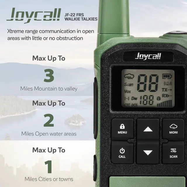 Alt view image 3 of 7 - Walkie Talkies Long Range for Adult with NOAA Weather Alert Portable Walkie Talkies Rechargeable 22 Modifiable FRS Two Way Radios with Charger Cable &1400mAh Li-ion Battery