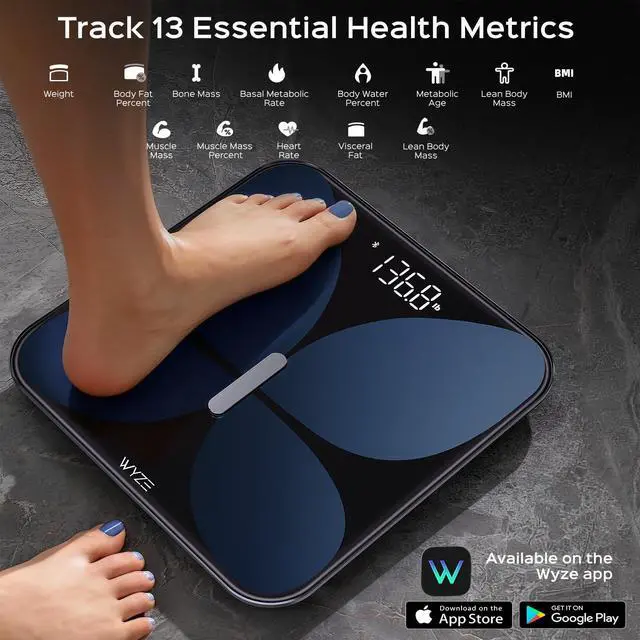 Alt view image 3 of 7 - X Butterfly - Bathroom Scale for Body Weight, BMI, Body Fat, Muscle Mass, Accurate Bluetooth Digital Scale for Body Composition Analyzer | Sync Health Apps | ITO Glass, 400 lbs, Black
