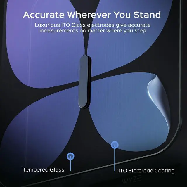 Alt view image 6 of 7 - X Butterfly - Bathroom Scale for Body Weight, BMI, Body Fat, Muscle Mass, Accurate Bluetooth Digital Scale for Body Composition Analyzer | Sync Health Apps | ITO Glass, 400 lbs, Black