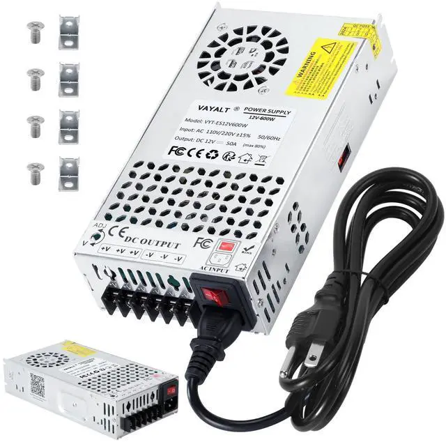 Main image of DC 12V 50A 600W Switching Power Supply, 110V/220V AC to DC Converter, Universal Regulated Switching, 12V Power Supply for CCTV Camera System, 3D Printer, LED Strip, Computer Project