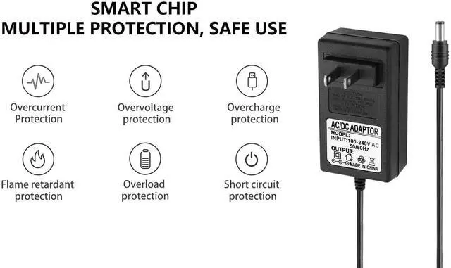Alt view image 3 of 5 - 15V 2A Power Supply AC Adapter Charger Input 100V-240V, Output DC 15Volt 2 Amp 30 Watt 15V Power Cord AC to DC15Volt 3.5/1.35mm 4.0/1.7mm 4.8/1.7mm Regulated Power Adapter Extra Long 6 FT