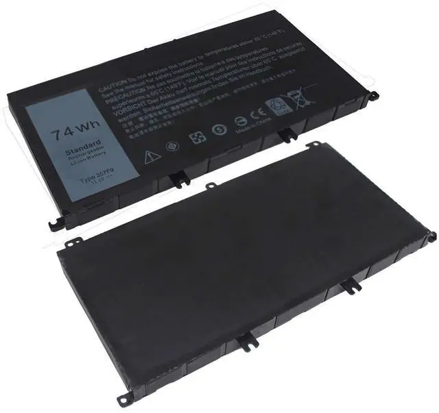 Alt view image 2 of 7 - 74Wh Type 357F9 71JF4 Battery Compatible with Dell Inspiron 15 7000 7559 7557 7567 7566 7759 15 5576 5577 INS15PD Series 15-7559 0GFJ6 P57F 071JF4 0357F9 6 Cell 11.1V 11.4V Li-ion Laptop Battery New