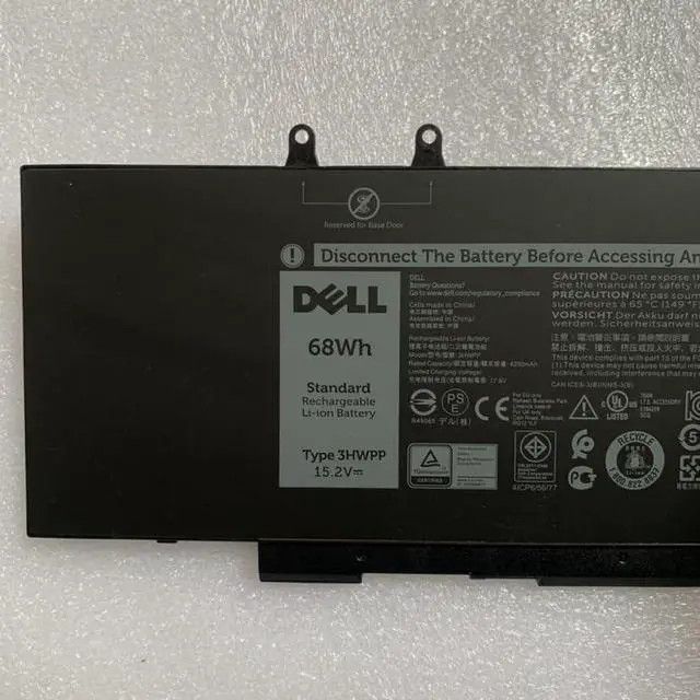Alt view image 2 of 3 - 3HWPP Laptop Battery Replacement for Dell Latitude 5401 5410 5411 5501 5510 5511 Precision 3541 3551 Inspiron 7706 2-in-1 Inspiron 17 7500/7506 2-in-1 Black 03HWPP 10X1J N2NLL 1VY7F 451-BCMN