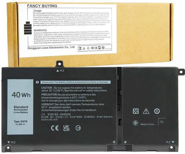Main image of 40Wh JK6Y6 H5CKD Battery for Dell Latitude 3410 3510 3120 3140 Vostro 5300 5301 5401 5501 Inspiron 5300 5301 5401 5402 5408 5409 5501 5508 5509 5400 5406 7405 7300 7306 7500 7506 2-in-1