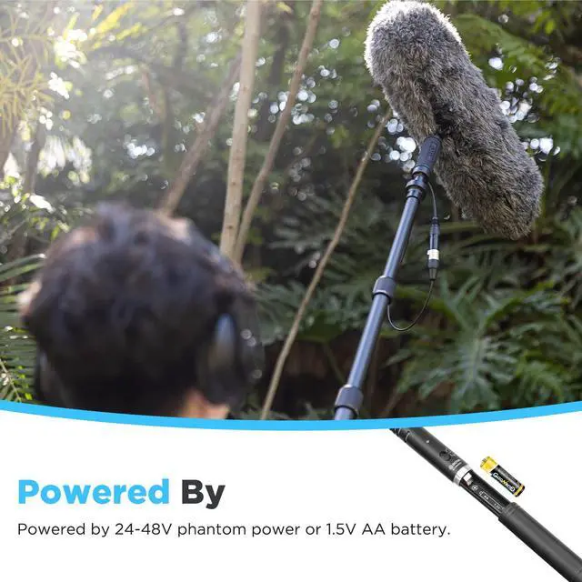 Alt view image 5 of 6 - XLR Microphone BY-BM6060 Super-Cardioid Shotgun Condenser Microphone with 24 48V Phantom Power for Camera Film Interview ENG/EFP Outdoor Recording