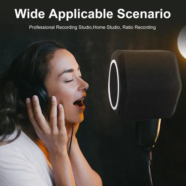 Alt view image 6 of 7 - Professional Microphone Isolation Ball with 2-Layered Pop Filter, High Density Foam Great Noise Cancellation
