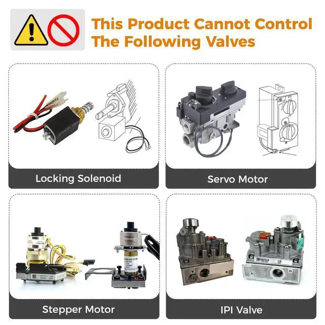 Alt view image 6 of 7 - Universal Fireplace Remote Control Kit,Fit skytech 1420-A,1420TH-A,1001-A,1001TH-A,durablow TR1003, Napoleon F45,Acumen RCK-IW,Ambient RCB and More,Dual Power,Child Safety Lock,for Millivolt Valve
